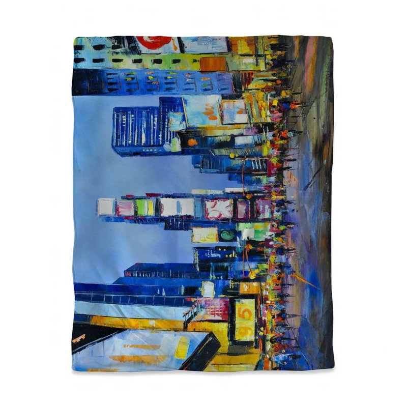 Cityscape Times Square Duvet Cover | Building Cities Decor