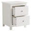  Nairn 2-Drawer Large Bedside Cabinet, Stylish White Table with Storage