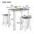 [3-Piece Counter Height Dining Set] Space-Saving Table With 2 Stools;Easy To Clean-1441136771-1441136770
