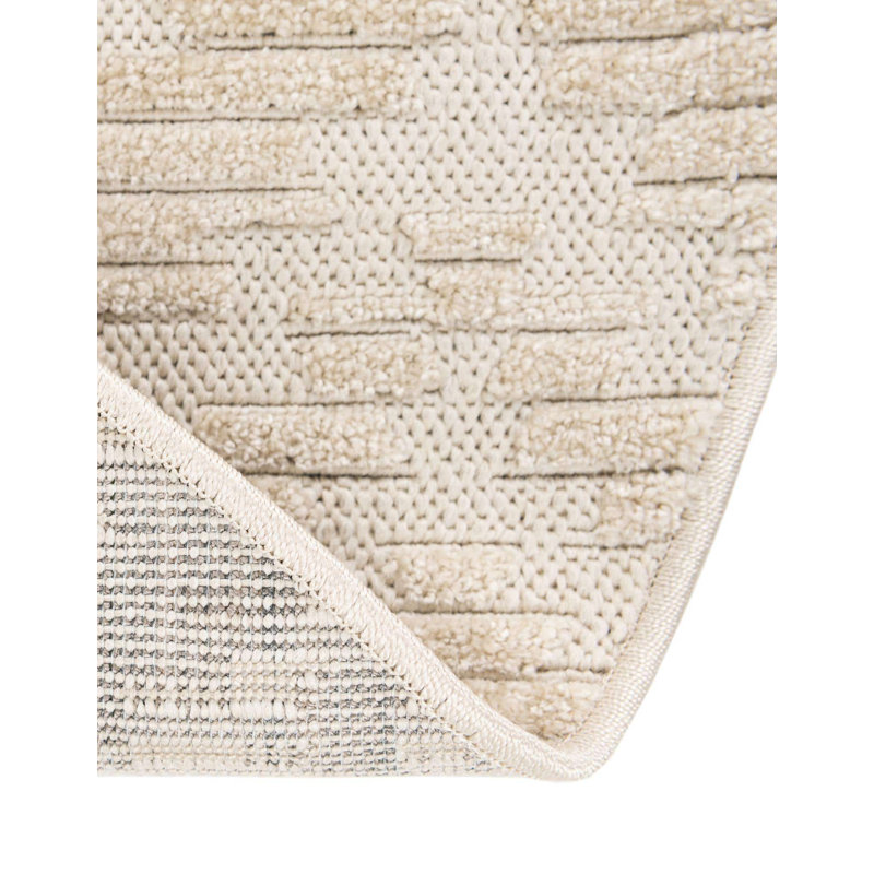 Tapis intérieur / extérieur Sabrina Soto Zigzag, Rond 3 pi 1 po