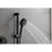 Matte Black Shower System With Self-Cleaning Head And Bodysprays Bathroom Air Injection-127368520