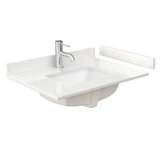 30" Single Countertop with Square Sink (1-Hole), Backsplash & Sidesplash