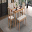 Ensemble de salle à manger extensible 6 pièces 6 pièces: table de ferme rustique de 59 à 72 pouces et 4 chaises + banc, pieds rétro sculptés-376735059