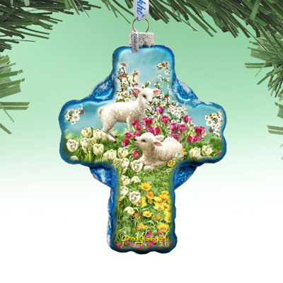 4.5'' Glass Holiday Shaped Ornament