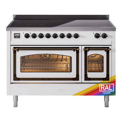 ILVE Nostalgie II Noblesse 48 inch Induction Range (Triple Glass Door, RAL)