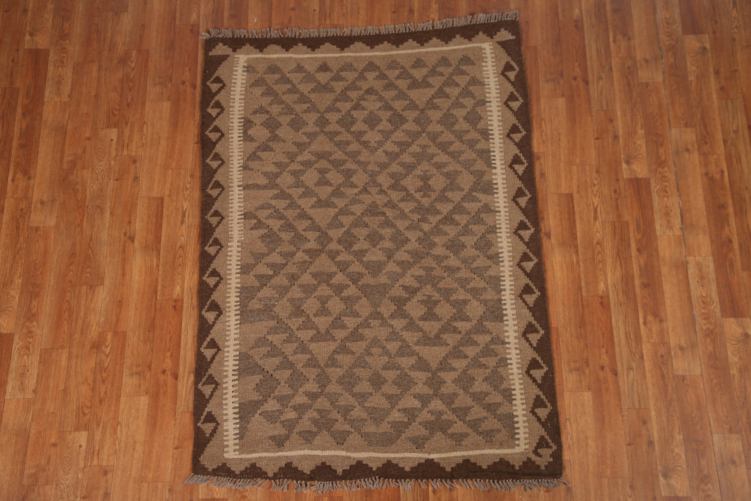 Foundry Select Reversible Wool Kilim Oriental Area Rug 4x5 | Wayfair