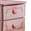 Table de chevet 2 tiroirs Norman en rose