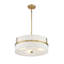 Luminaire suspendu tambour simple à 4 lumières en laiton naturel Gilbreath-1546050573