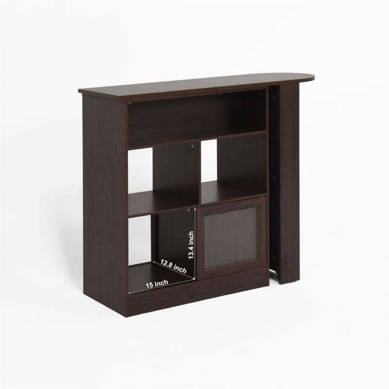 Stylish Rotating Bar Cabinet With Abundant Storage For Various Rooms