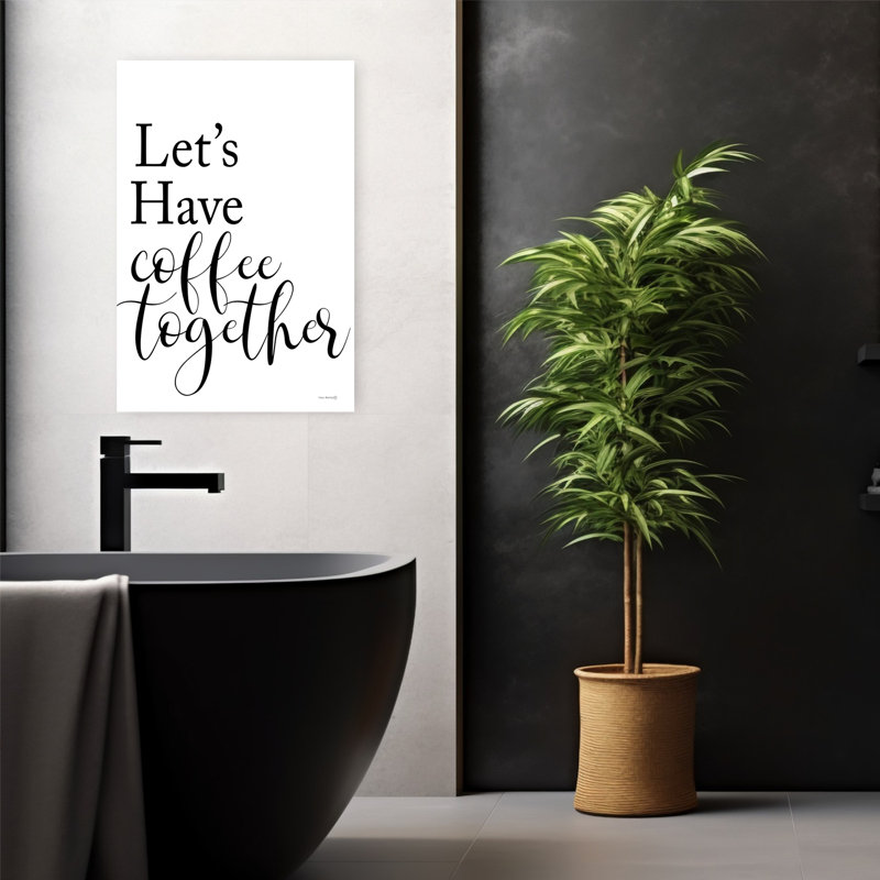 «Coffee Together Rest Of Our Lives Set I», art contemporain abstrait, H 24 po x l 16 po