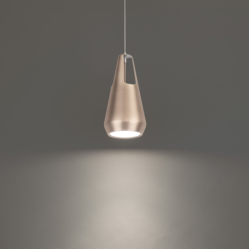 Aged Brass Mini LED Pendant Light for Indoor/Outdoor Use