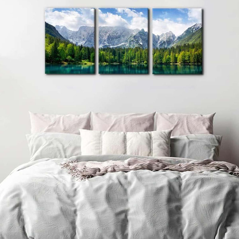 3 Piece Wrapped Canvas Print, 40 cm H x 90 cm W