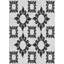 Tapis blanc/noir tissé à la machine-1743313406