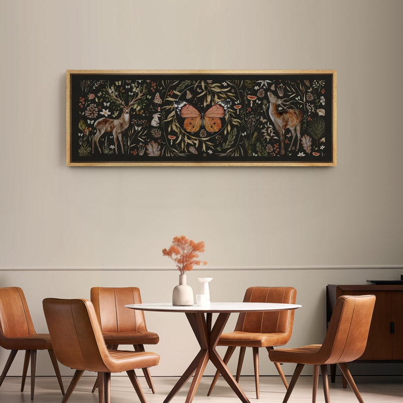 «Vibrant Wildflower Chic Botanical Illustration Modern Herbs And Wildflowers», reproduction sur toile, H 20 po x l 60 po