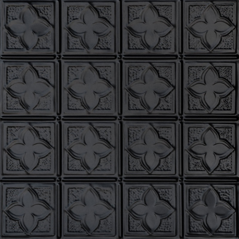 Carreau de plafond suspendu en fer 2 pi x 2 pi Clover, Noir