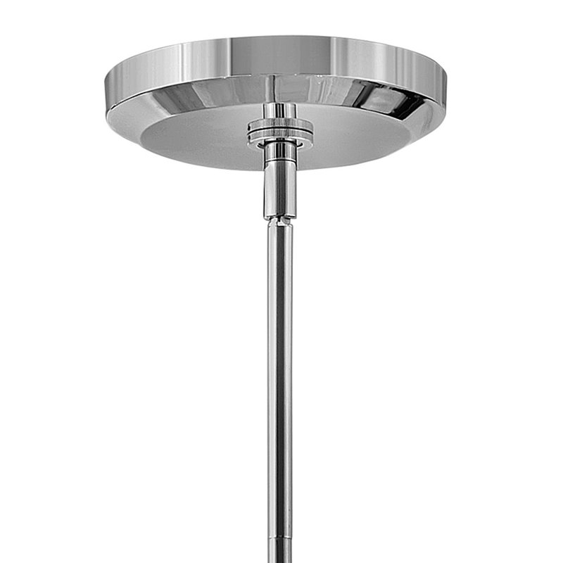 Lustre géométrique unique à 5 lumières Ariza, Chrome poli
