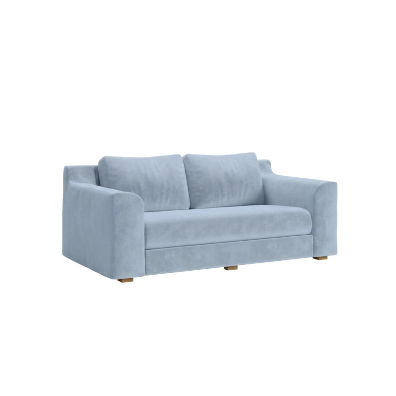 Elevate Loveseat, Cornflower Recycled Velvet