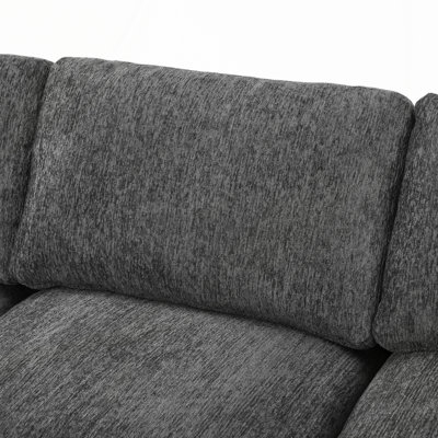 Modular Chenille Sectional Sofa with Deep Seating