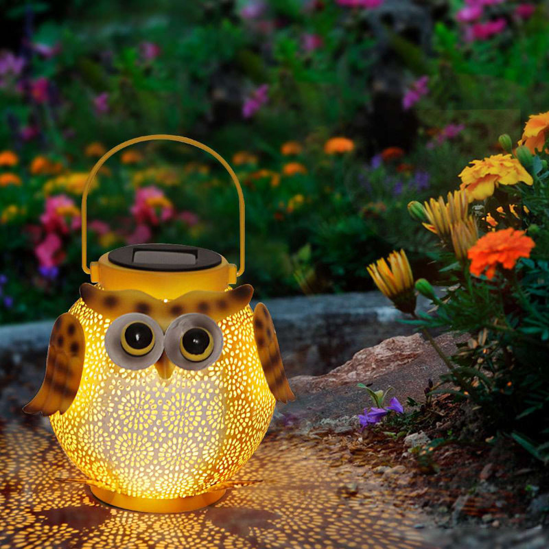 5.9" Solar Hanging Lanterns Outdoor Waterproof Decorative Lights (Set of 2)