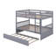 Full Over Full Rubber Wood Bunk Bed With Trundle, Convertible To 2 Full Size Beds, With Twin Size Trundle-106342055