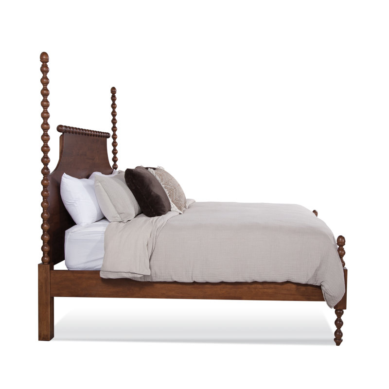 Mary Spindle Four Post Bed, Queen, Sea Glass
