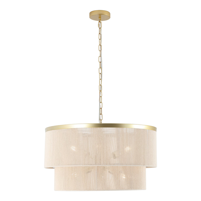 Ebern Designs 24" 6-Light Dimmable Drum Chandelier