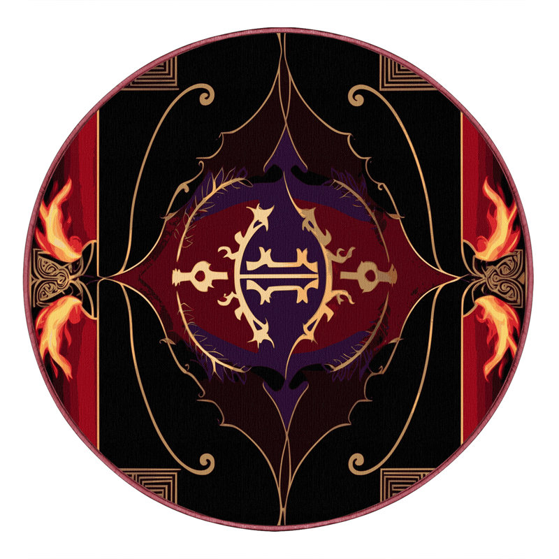 Acanthus Crest Rug, Round 3'