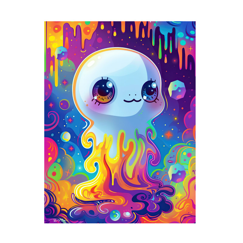 Bolog Momart Colorful Ghost Canvas Art, 47" H x 35" W