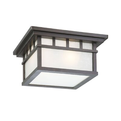 Foskey 2 - Light 12"" Unique/Statement Square Flush Mount -  Alcott HillÂ®, BLMT7336 42664540