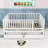 Wood 2 Drawers Floor Bed with Guardrails-93548606-93548602