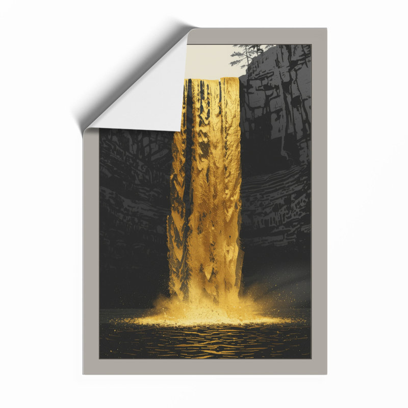 Golden Chasm Modern - Framed Print, Unframed, A3 - 42.0 x 29.7 cm