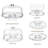 Cake Stand With Acrylic Dome Cover