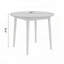Table de salle à manger ronde minimaliste avec plateau intelligent et pieds en bois massif (36,1 po, sièges 4)