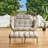 Corenda Hammock Double Swing Chair with Ottomans-1090806729-1090806730