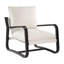 Chaise de salle à manger Blaire revêtue de tissu avec structure en métal-156381260