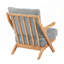 Chaise d'appoint de style moderne avec coussin d'assise confortable et structure en bois d'hévéa massif / idéale pour le salon.-1448012041-1448012043