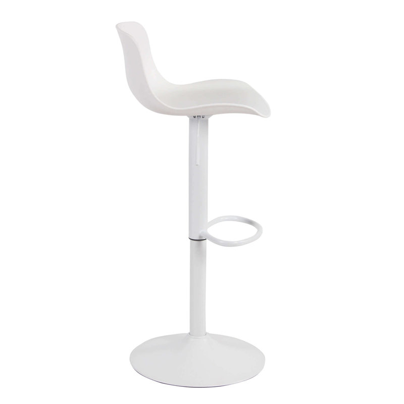 Khyree Swivel Adjustable Height Counter Stool, White