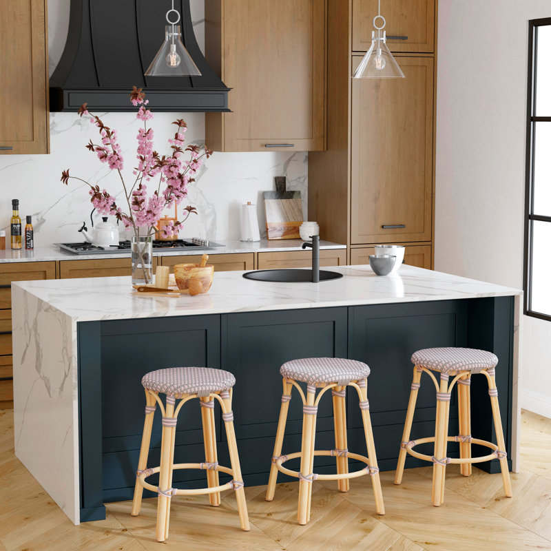 Alastair 24" Rattan Counter Stool - Natural/ Natural Rattan Frame, Counter Stool (24" Seat Height)