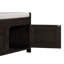 Banc de rangement avec 3 portes en forme de volet, banc à chaussures avec coussin amovible et espace de rangement caché (espresso)-817194713