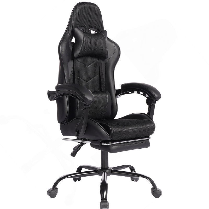 Fauteuil de jeu ergonomique E-Sports avec cuir PU, éponge moulée et massage intégré pour un confort et une sécurité ultimes
