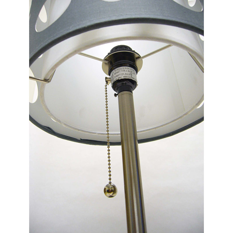 30"H GREY/WHITE RETRO TABLE LAMP