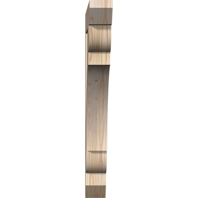 Support en bois / corbeau, Douglas (lisse), 32"H x 3.5"W x 28"D