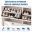 Meuble à chaussures ultramince à 4 tiroirs rabattables – Rangement gain de place pour 24 paires de chaussures dans l'entrée, design moderne imitation bois avec système anti-basculement, montage facile, blanc-985888140