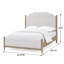 Lit tapissier Dana Heights avec placages Mindi - Lit à panneaux en tissu transitionnel, grand et très grand | Fait partie de la collection de chambre à coucher Dana Heights-1580581975