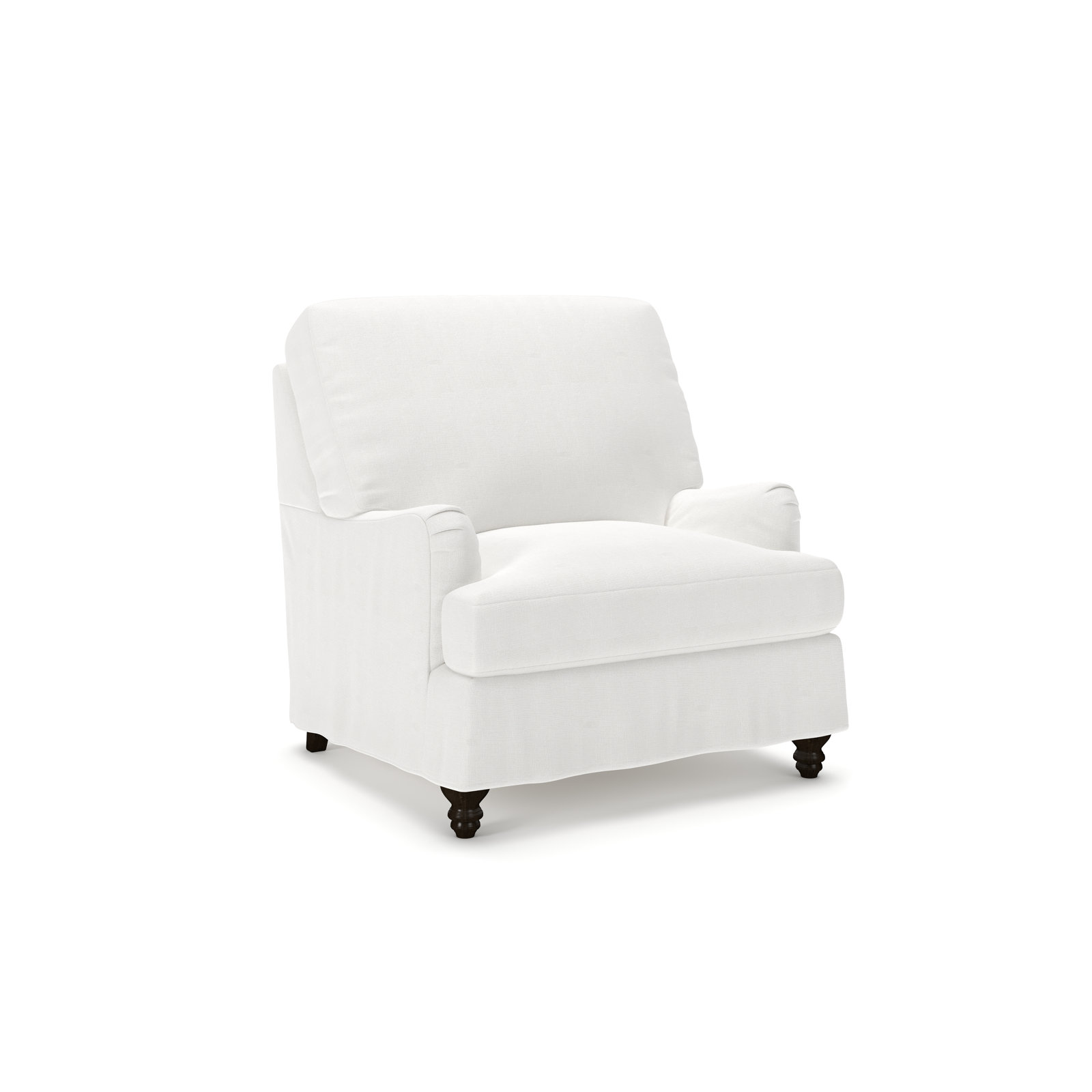 Walters Upholstered Armchair, Drusky Moonglow Sustain® Basketweave