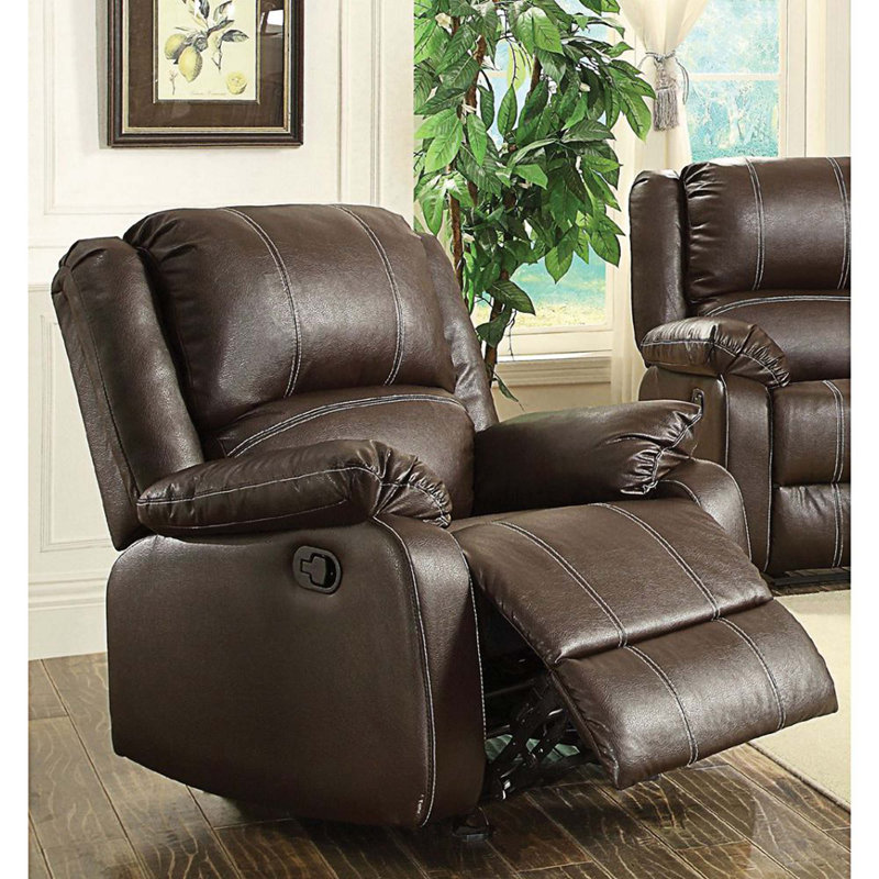 Fauteuil inclinable en cuir Belmoor, Similicuir brun