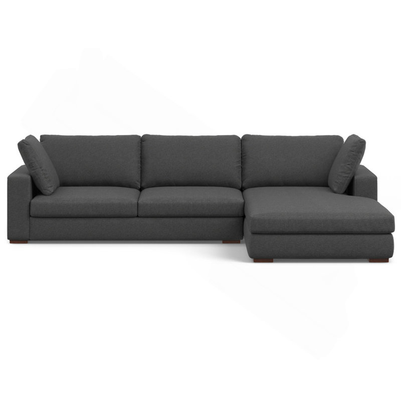 Canapé modulaire à droite Charlie, Grey, Brun