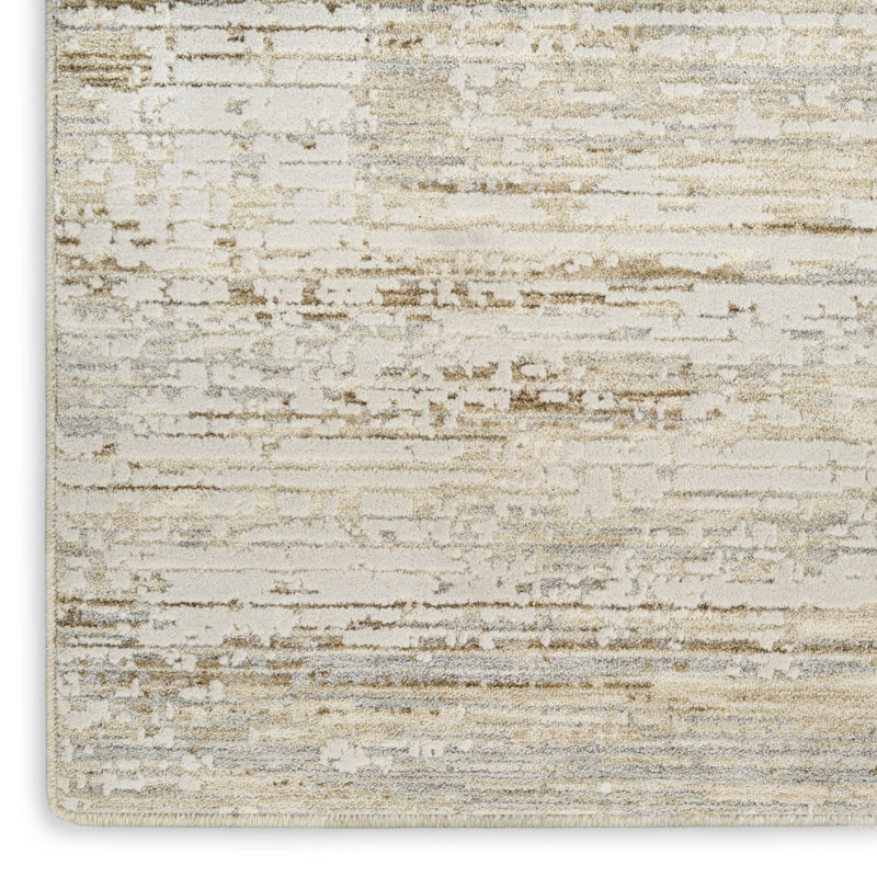 Calvin Klein CK078 Summit 2'2" x 10' Natural Ivory Modern Indoor Rug, Runner 2'2" x 10'