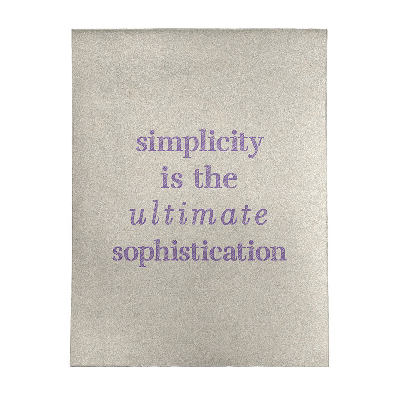 Quotes Chenille Indoor Rug, Rectangle 5' x 7'