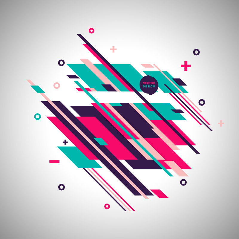 Stimson Abstract Geometric Background - Wrapped Canvas Print, 30cm H x 30cm W x 3.8cm D